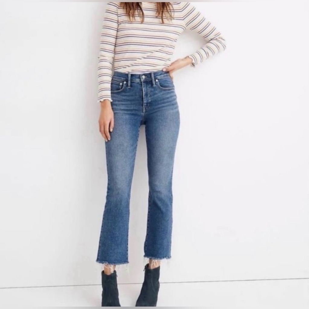 Madewell Cali Demi Boot Jeans Medium Wash Denim Size 24